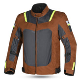 R-TECH SPIRAL MESH Moto Casacos Marrom Cinza Amarelo - Imagem frontal da Casacos